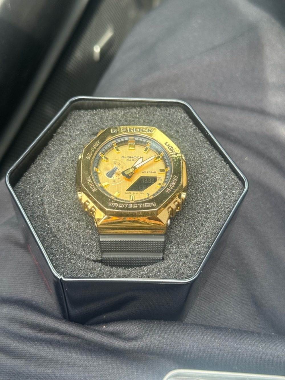 G-Shock Gold and Black Digital-Analog Watch
